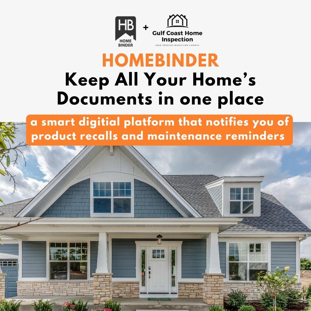 HomeBinder + Gulf Coast Home Inspection — Keep All Your Home's Documents in One Place